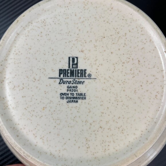 VTG Premiere Gano Dura Stone Cereal Bowls P9201 Japan Stoneware 70’s Set of 2 - Picture 6 of 12